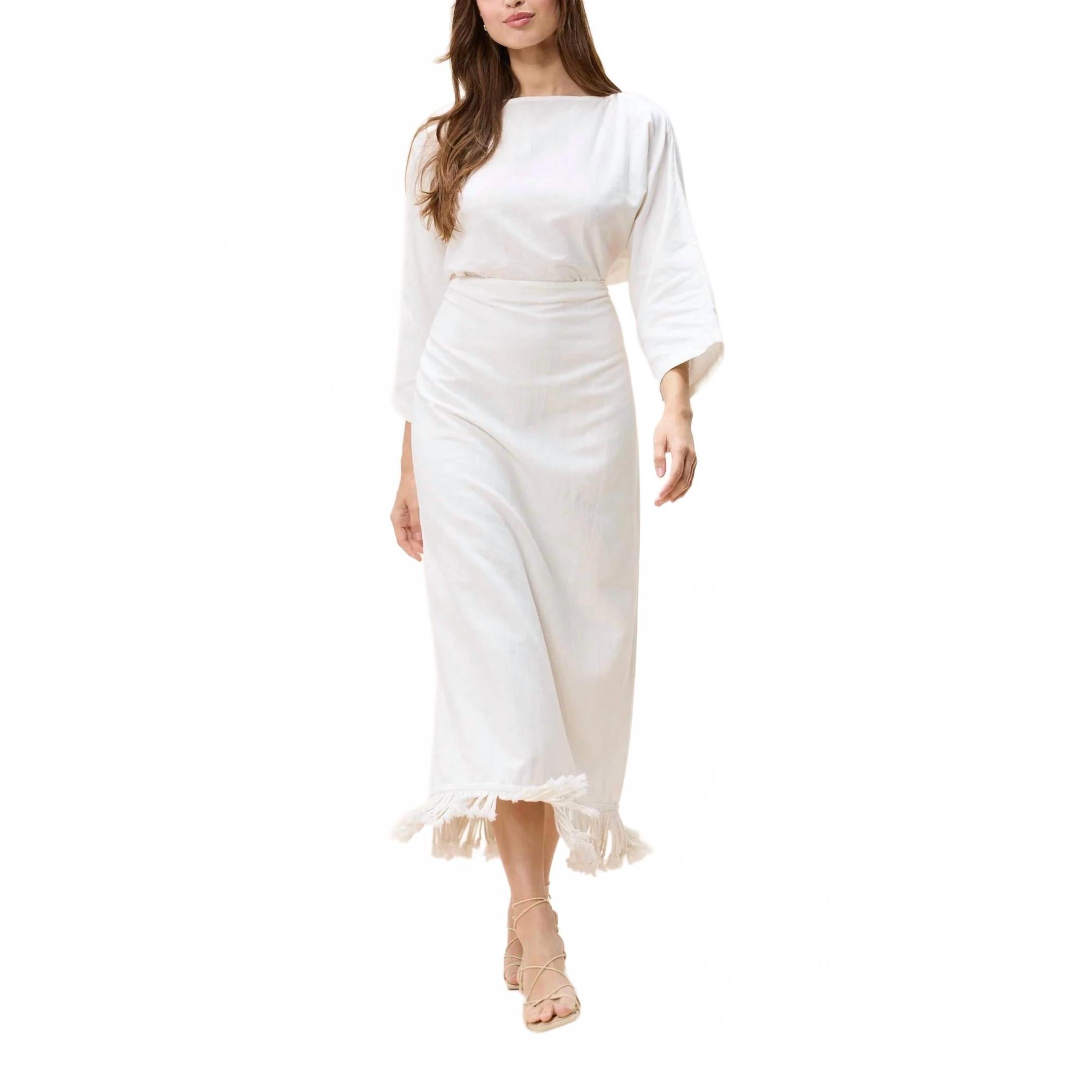 New Cleobella Robin Ankle Dress In Ivory